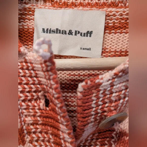 Misha and Puff Paprika Space Dye Classic Cardigan XS - Picture 4 of 5